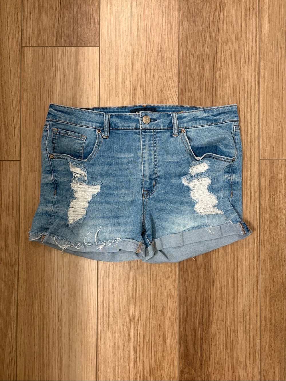 Aeropostale Classic Distressed Denim Shorts